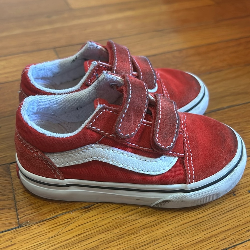 Vans Toddler 6.5 Red and White